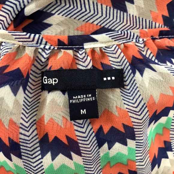 Gap Cold-Shoulder Semi-Sheer Flowy Blouse Sz M - Picture 7 of 8